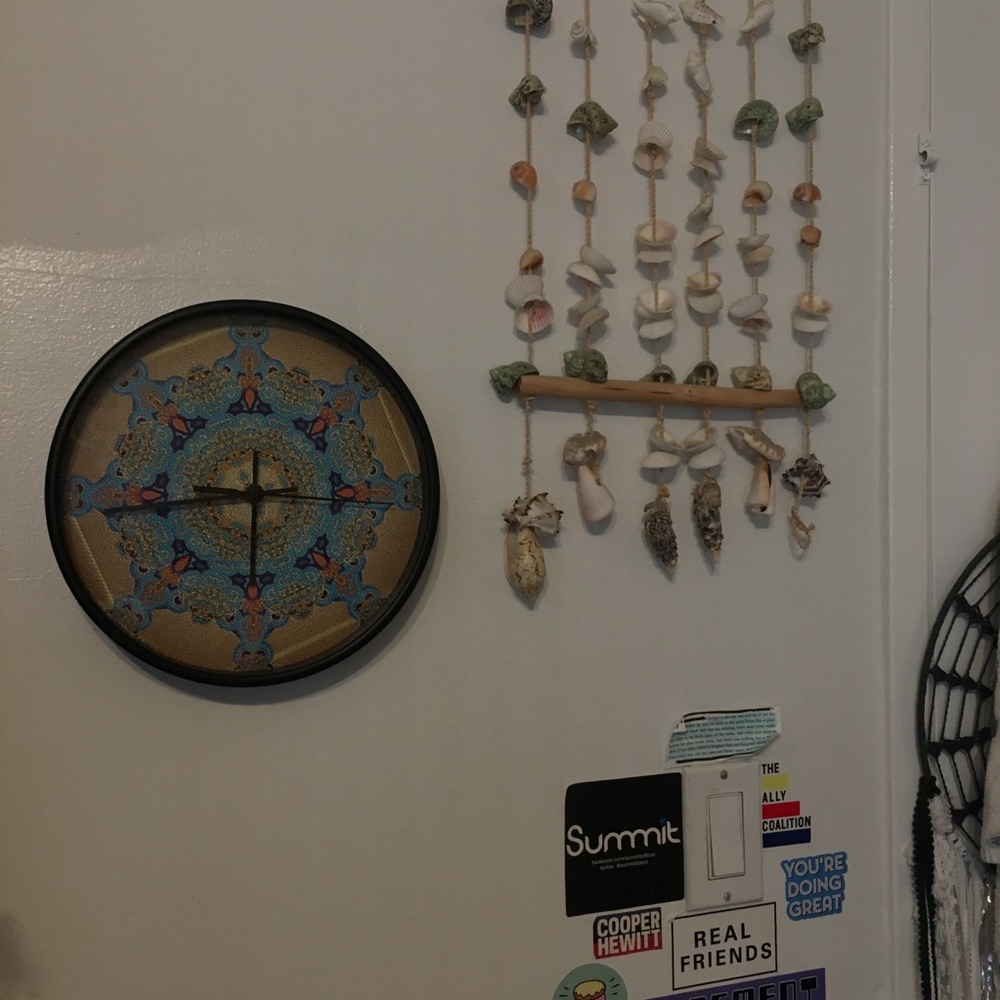 tribal psychedelic detailed clock